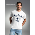 Koszulka premium męska biała KAPITAN z imieniem :-)