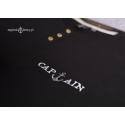 Koszulka męska czarna, guziki i haft CAPTAIN - tylko rozmiar S i M