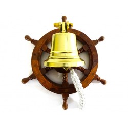 Dzwon w palisandrowym kole sterowym