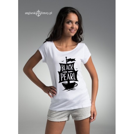Koszulka damska biała Black Pearl :-)
