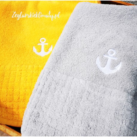 Ręcznik kąpielowy z haftem kotwica (70x140cm)
