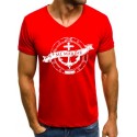 Koszulka męska czerwona/ czarna ML Marine - tylko rozmiar S!