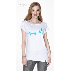 Koszulka damska EKG w optymistycznym błękicie :-)