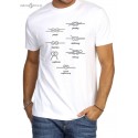 Koszulka męska biała premium z węzłami - Supełki 3D :-)