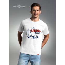Koszulka męska biała premium - SAILING TEAM