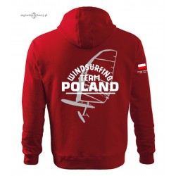 Bluza premium czerwona WINDSURFING TEAM POLAND