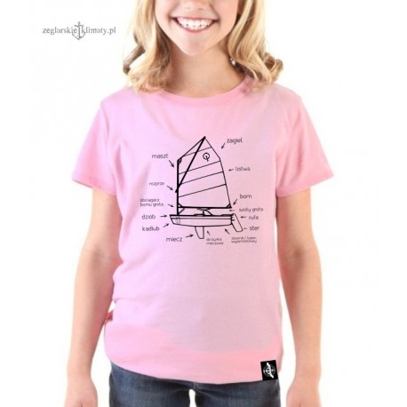 Koszulka dziecięca premium OPTIMIST 5-6 lat (jasny róż)