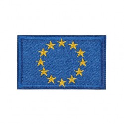 Naszywka termoprzylepna - haft flaga Unii Europejskiej 8cm
