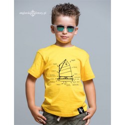 Koszulka dziecięca premium żółta 1K OPTIMIST 5-14 lat