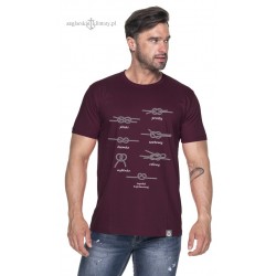 Koszulka męska premium plus wino - tablica WĘZŁY (3D)