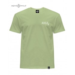 Koszulka męska kolor zielony - haft AHOJ!