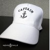 Czapka z daszkiem biała - haft CAPTAIN